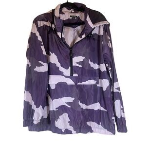 Wild Fable XXL Purple Camo Anorak Jacket Pullover Windbreaker Women‎